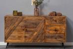 Dressoir Mangohout Fiona 145 cm, Nieuw, Industriële meubels, Overige houtsoorten, Verzenden
