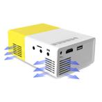 YG300 LED Projector - Mini Beamer Home Media Speler Geel, Verzenden, Nieuw