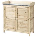 TRUUSK Tuinkast met Planttafel en Onderkast - Houten Gereeds, Verzenden, Nieuw