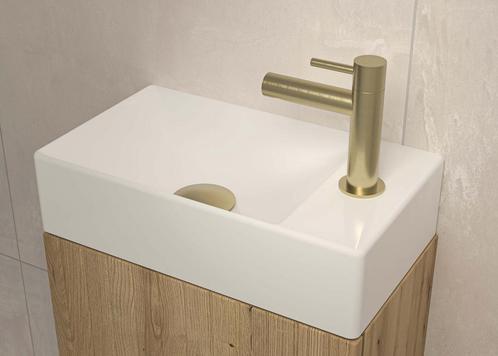 Fonteinkraan MAY Stilo Staand Model S Geborsteld Mat Goud, Doe-het-zelf en Bouw, Sanitair, Kraan, Nieuw, Ophalen of Verzenden