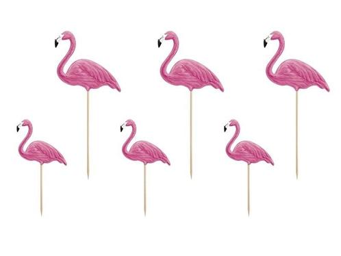 Flamingo Prikkers 23,5cm 6st, Hobby en Vrije tijd, Feestartikelen, Nieuw, Verzenden