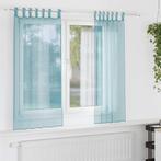 vidaXL Gordijnen Voile met lussen 2 st 140x140 cm turkoois, Huis en Inrichting, Stoffering | Gordijnen en Lamellen, Verzenden