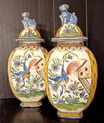 Polychrome Delft - dekselvaas (2) - Delfts blauw -