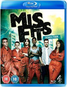 Misfits: Series 4 Blu-Ray (2012) Joe Gilgun cert 18 3 discs, CD & DVD, Blu-ray, Envoi