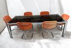 Table - Acier, Verre - Table et six chaises