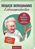 Renate Bergmanns Lebensweisheiten: 50 Sprüchekärtchen vo..., Gelezen, Bergmann, Renate, Verzenden