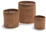 Jute Bloempot rond 10x10x10 cm, Nieuw