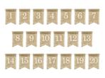 Tafelnummers Jute 10,5cm 20st, Verzenden, Nieuw