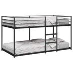 vidaXL Stapelbed zonder matras 75x190 cm staal zwart, Huis en Inrichting, Slaapkamer | Bedden, Verzenden, Nieuw
