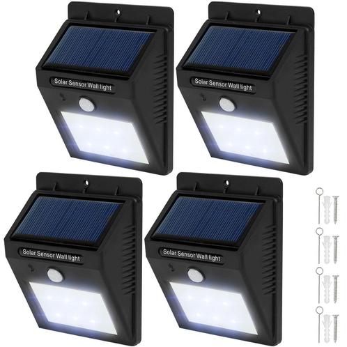 4 x LED Solar tuinverlichting wandlamp bewegingsdetector - z, Jardin & Terrasse, Jardin & Terrasse Autre, Envoi