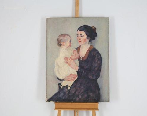Nicolaas Pieneman (1880-1938) - Moeder en kind, Antiek en Kunst, Kunst | Schilderijen | Klassiek