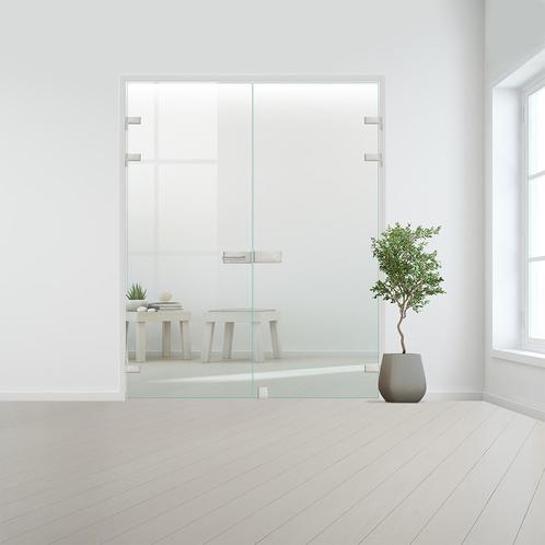 Glazen dubbele binnendeur XL voor opdek kozijn RVS beslag-Bl, Bricolage & Construction, Fenêtres & Moustiquaires, Envoi