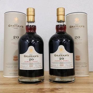 Grahams - 20 years old Tawny -  Porto  - 2 Flessen (0.75, Verzamelen, Wijnen, Nieuw