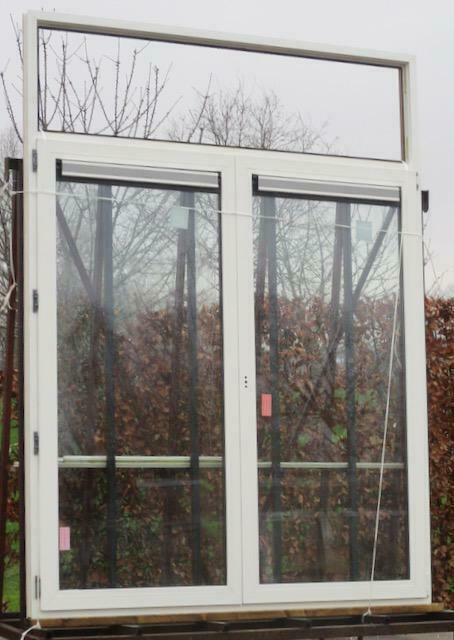 pvc terrasraam , raam , chassis  205 x  273 - 217 wit / eik, Doe-het-zelf en Bouw, Raamkozijnen en Schuifdeuren, Inclusief glas