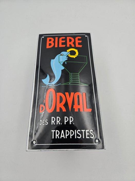 ORVAL emailleplaat Trappistenbier Belgisch bier - Emaille, Antiquités & Art, Antiquités | Assiettes décoratives & Carrelages