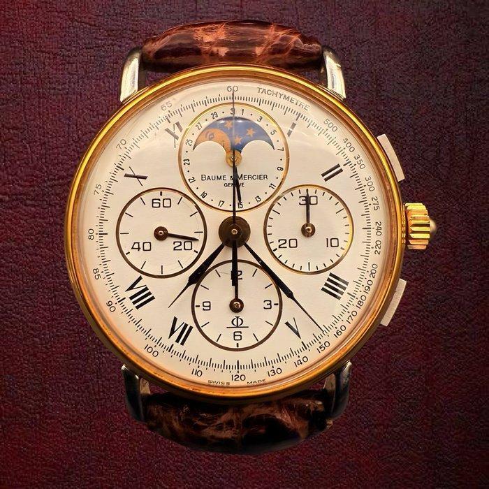 Baume & Mercier - Chronograph Triple Calendar con Fase Lunar, Handtassen en Accessoires, Horloges | Heren