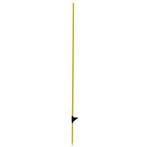 Piquet en fibre de verre rond avec bêche simple jaune 125cm