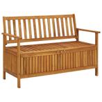 vidaXL Tuinopbergbank 120 cm massief acaciahout, Tuin en Terras, Verzenden, Nieuw