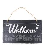 Leisteen Bordje Welkom 25cm, Verzenden, Nieuw