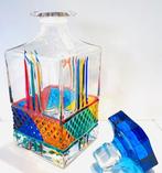 Bottiglia da Whisky - Fles - handgedecoreerd glas, Antiek en Kunst, Antiek | Glaswerk en Kristal