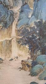 300x280cm! Exclusief oosters weefsel met bergen en pagode -