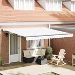 vidaXL Handmatig Intrekbaar Ligbed Wit 400x300 cm, Tuin en Terras, Verzenden, Nieuw