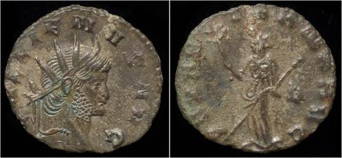 253-268ad Roman Gallienus billon antoninianus Pax standin..., Timbres & Monnaies, Monnaies & Billets de banque | Collections, Envoi