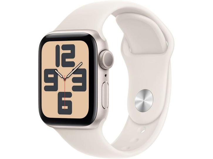 Apple Watch SE (2024) - Smartwatch - GPS 40mm - Zilver, Handtassen en Accessoires, Smartwatches, Zo goed als nieuw, Verzenden