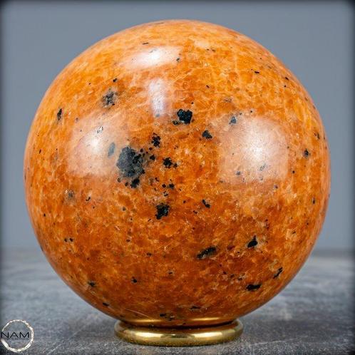 Calcite et Tourmaline Intenses de Haute Qualité Sphère-, Verzamelen, Dierenverzamelingen