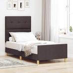 vidaXL Bedframe Donkerbruin 90x200 cm Stof, Huis en Inrichting, Verzenden, Nieuw