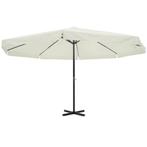 vidaXL Parasol Samos 500 cm aluminium wit, Verzenden, Nieuw