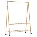 vidaXL Kledingrek met schappen en wielen 132x45,5x155,5 cm, Huis en Inrichting, Kasten | Kleerkasten, Verzenden, Nieuw