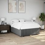 vidaXL Bedframe zonder matras stof donkergrijs 140x200 cm, Huis en Inrichting, Slaapkamer | Bedden, Verzenden, Nieuw
