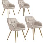tectake Eetkamerstoel Marilyn, fluweellook, gecapitonneerd -, Huis en Inrichting, Stoelen, Verzenden, Nieuw
