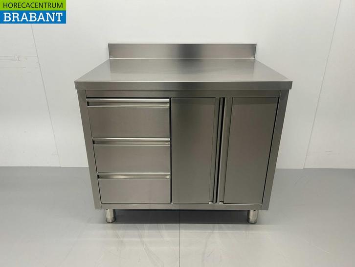 HCB inox Armoire de travail Table de travail 2 portes, Zakelijke goederen, Horeca | Overige, Verzenden