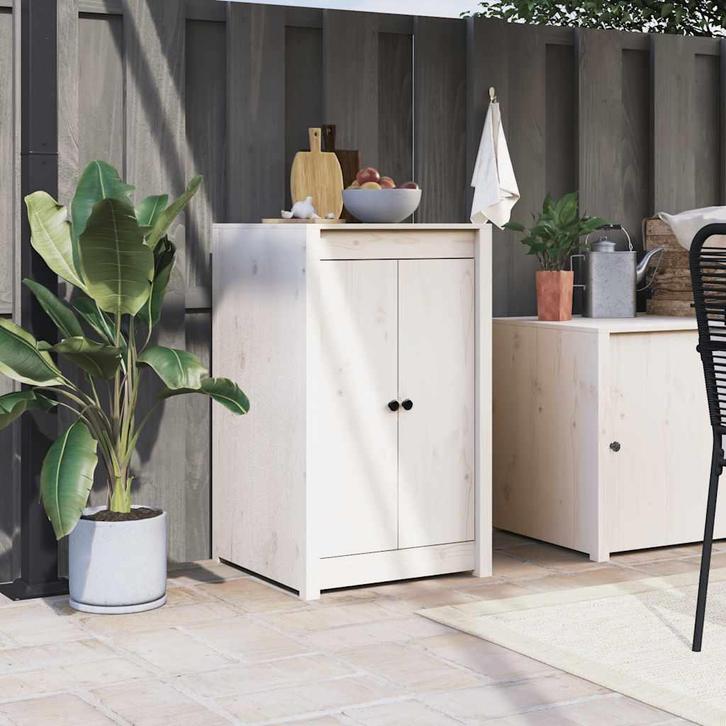 vidaXL Kastdeurtjes voor buitenkeuken 50x9x82 cm grenenhout, Doe-het-zelf en Bouw, Hang- en Sluitwerk, Nieuw, Verzenden