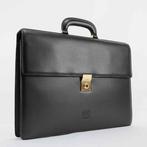 Loewe - Loewe Structured Black Leather Briefcase with