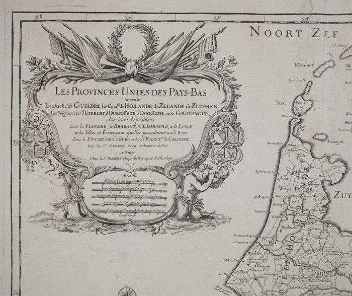 Nederland - -; Robert de Vaugondy - Les Provinces Unies des, Boeken, Atlassen en Landkaarten