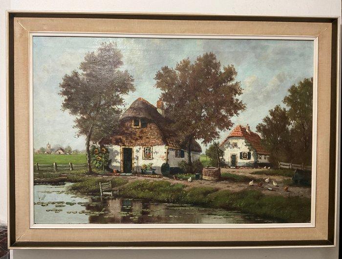 Albert (Ab) Torringa (1886-1963) - Boerderij, Antiek en Kunst, Kunst | Schilderijen | Klassiek