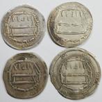 ISLAMITS. Abbasid Caliphate – Group of 4 Abbasid Silver, Postzegels en Munten