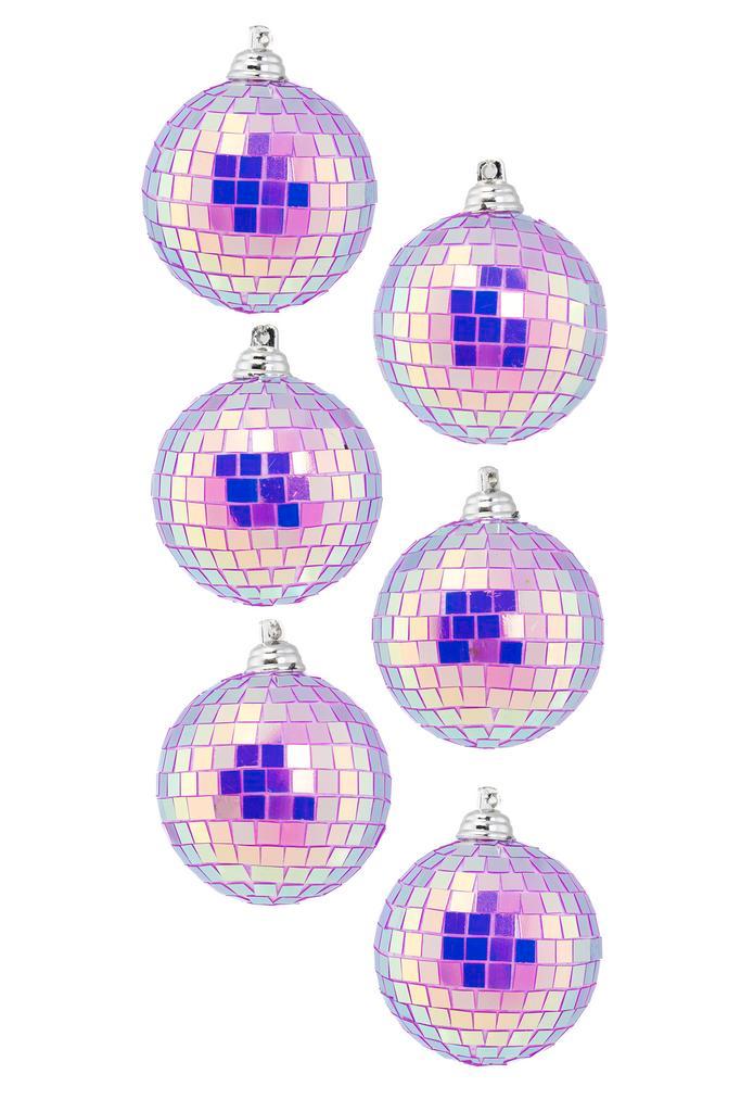 6x Discobal Ø 6 cm Klein Iridescent Paars Discobol Spiegelbo, Hobby en Vrije tijd, Feestartikelen, Nieuw, Ophalen of Verzenden