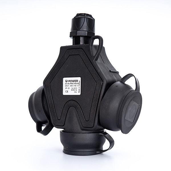 Power Solid Koppeling 3-wegs Aarding IP54 Zwart (Europese, Doe-het-zelf en Bouw, Elektriciteit en Kabels, Verzenden