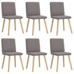 vidaXL Eetkamerstoelen 6 st stof taupe, Huis en Inrichting, Verzenden, Nieuw