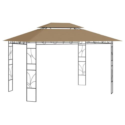 vidaXL Prieel 160 g/m² 4x3x2,7 m taupe, Tuin en Terras, Partytenten, Nieuw, Verzenden