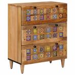 vidaXL Dressoir Naturel 60 x 33 x 75 cm Massief Mango Hout, Huis en Inrichting, Verzenden, Nieuw