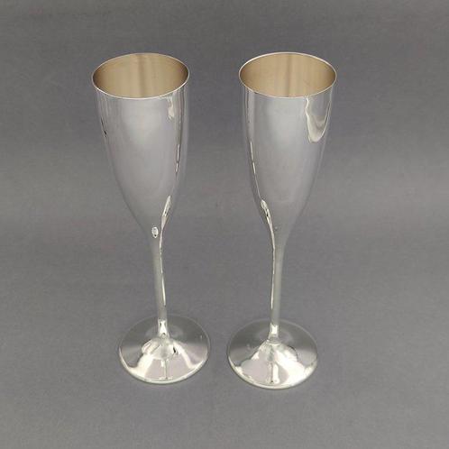 Champagneglas (2) - Zilver, Antiek en Kunst, Antiek | Zilver en Goud