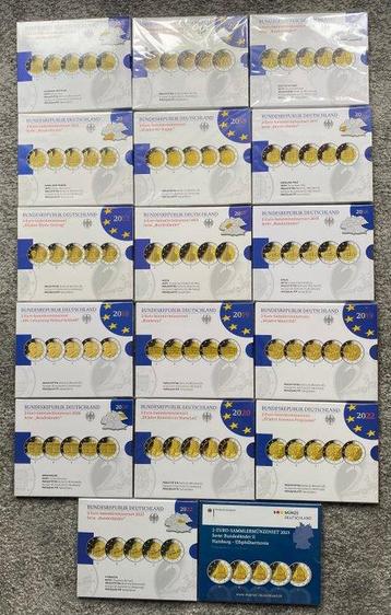 Allemagne. 2 Euro 2011/2023 (17 blisters + box)