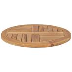 Teak Tafelblad Rond 60cm - Retour Deal! 40% Korting, Verzenden, Nieuw