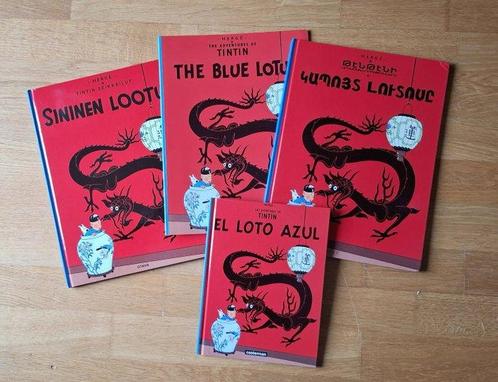 Tintin - Le Lotus Bleu : 4 traductions – finlandais +, Boeken, Stripverhalen