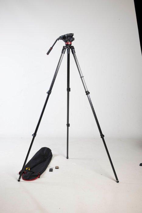 Manfrotto 535 mpro met mvh 502h Statief, Verzamelen, Foto-apparatuur en Filmapparatuur